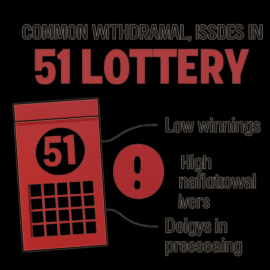 Illustration depicting common withdrawal issues in 51 Lottery.