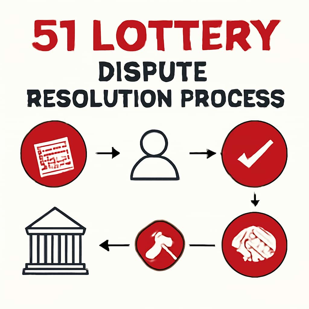 Diagram illustrating the steps involved in the 51 Lottery Dispute Resolution Process.