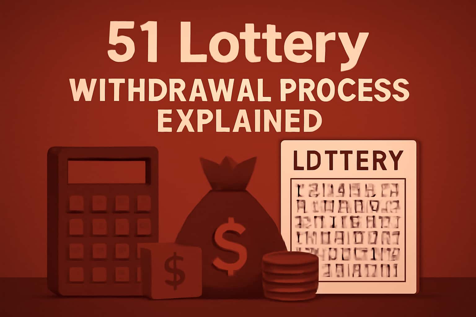 An illustration depicting the process of withdrawing from the 51 Lottery.