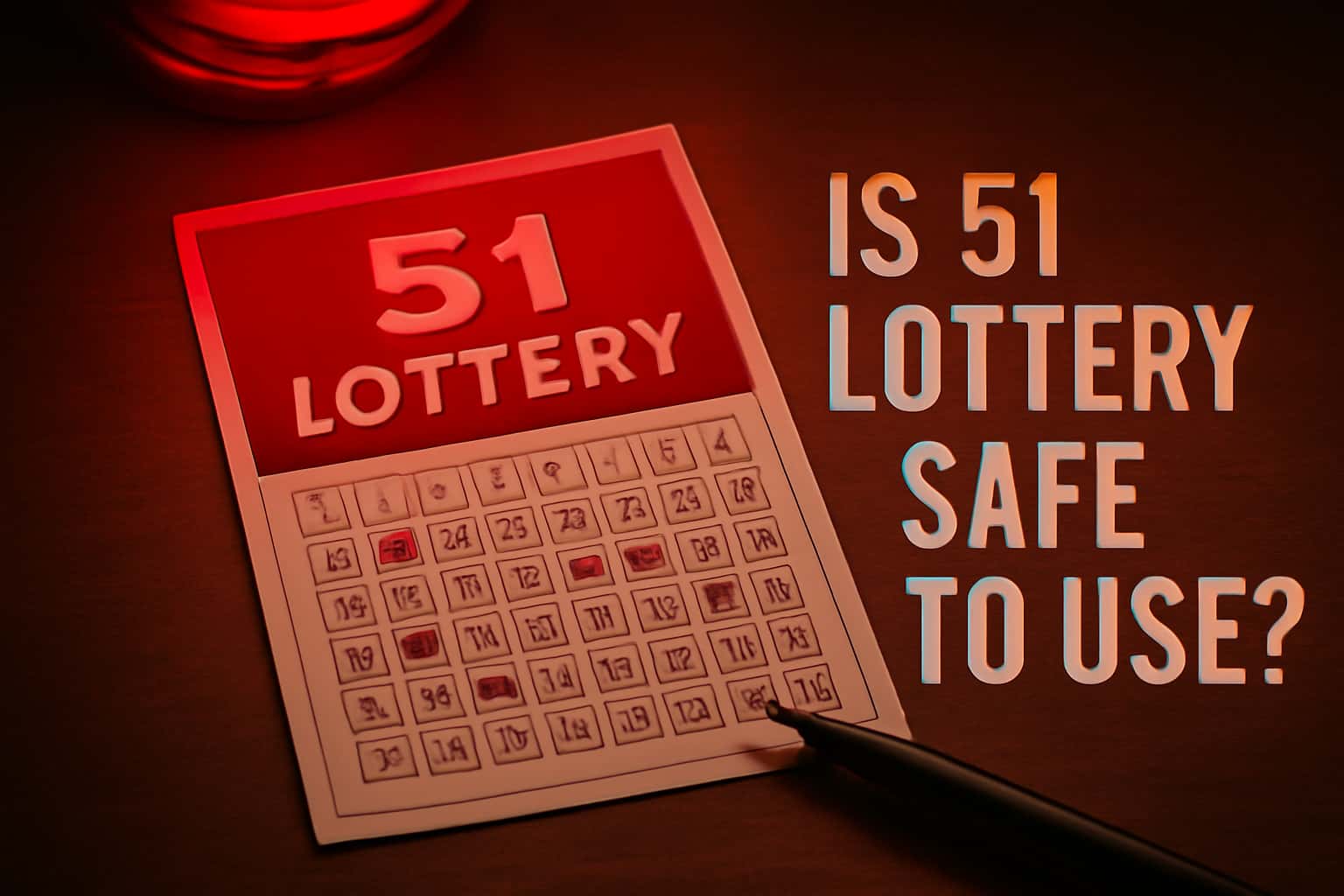 An illustrative representation showing '51 Lottery' with security symbols in a neutral setting.