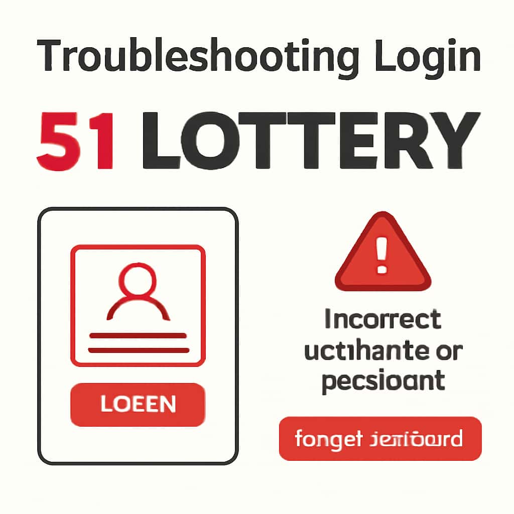 An educational diagram related to 51 Lottery login troubleshooting.