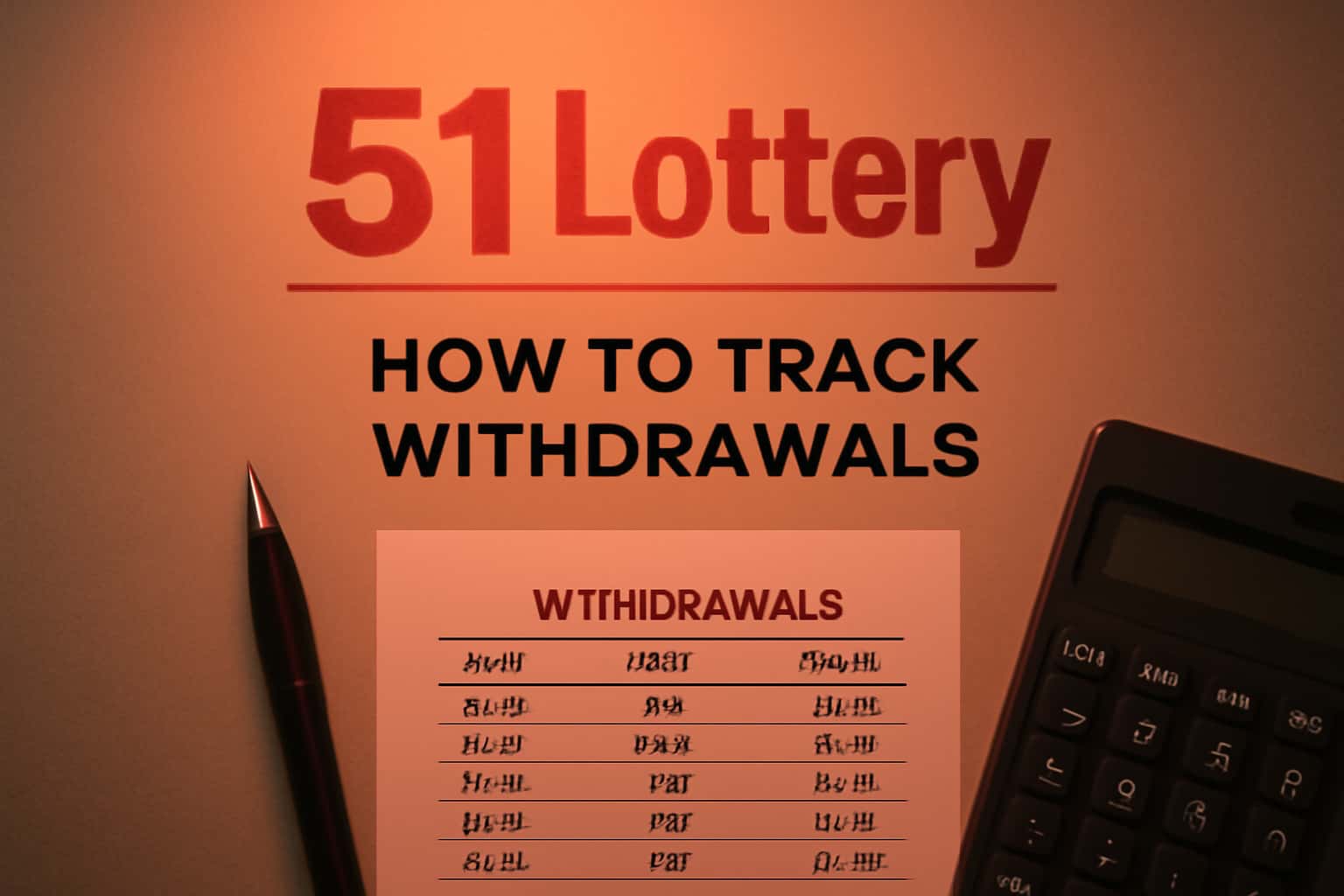An informative visual representation of tracking withdrawals for 51 Lottery.