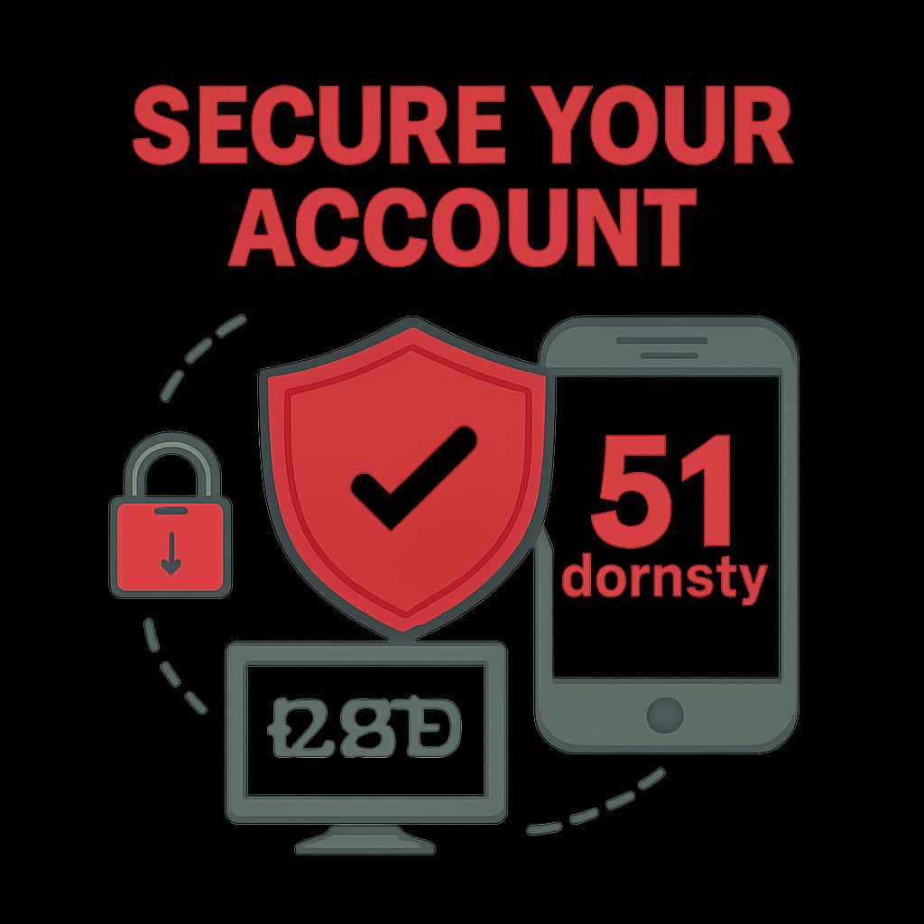 Diagram outlining key steps to secure a 51 Lottery account.